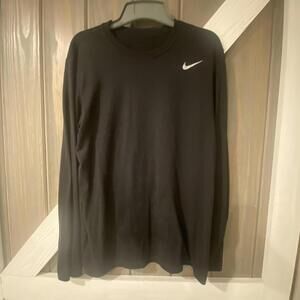 Nike Black Long Sleeve Workout Shirt - Medium